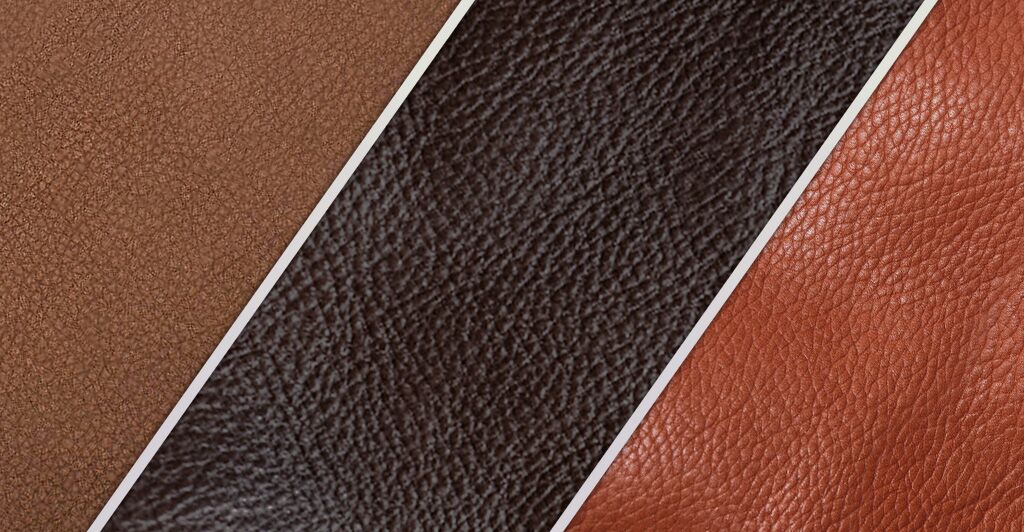 Bovine leather appearance: grainy texture and many colors
